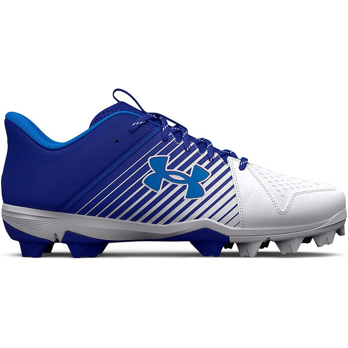 Under Armour Men's Leadoff Low Rubber Molded Baseball Cleat Royal/White/Blue Circuit - 3025589-400