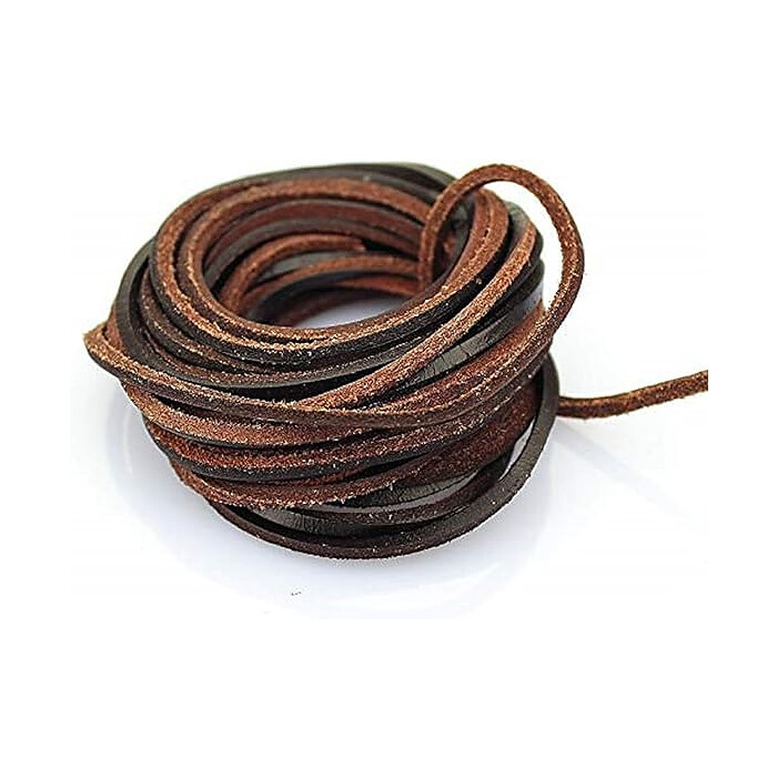 72" Replacement Leather Shoe & Boot Laces Brown 2 (brown on both sides) - 72-LEATHER BROWN2