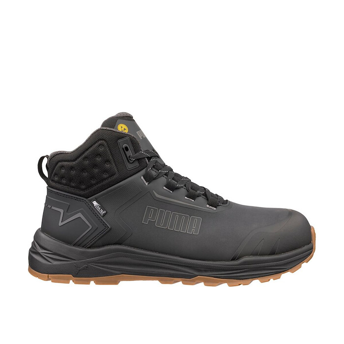 Puma Men's Fusion Mid Work Boot Composite Toe Waterproof Anthracite/Gum Work Boot - 635615