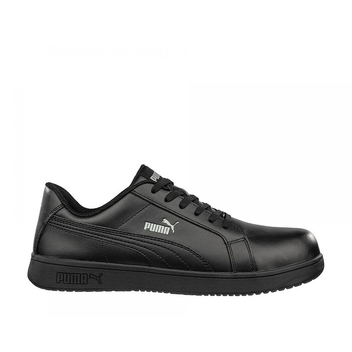 PUMA Safety Women's Iconic Low Composite Toe SD Work Shoes Smooth Black Leather - 640105