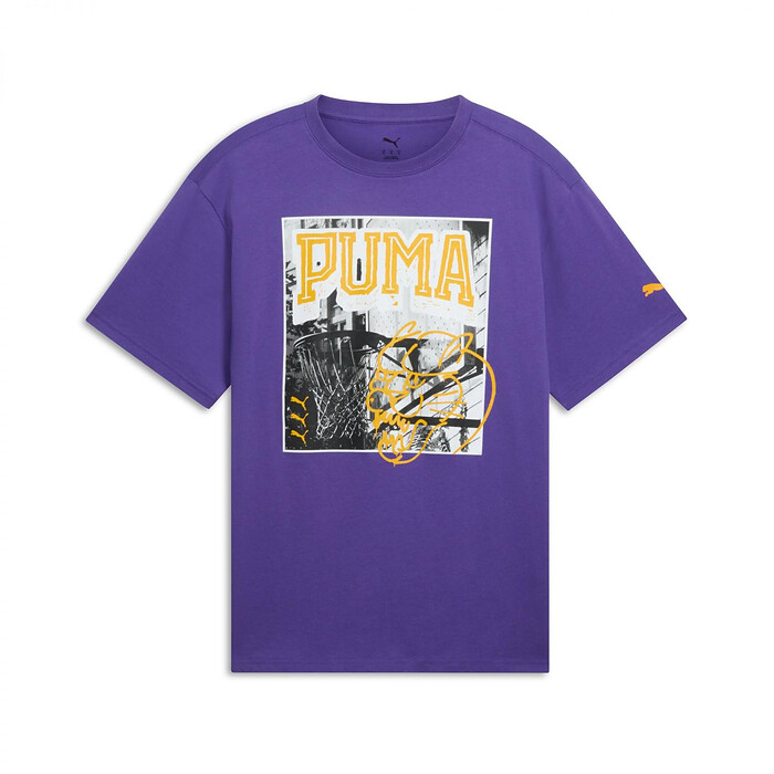 PUMA Men's Basketball Graphic T-Shirt Team Violet - 63174203