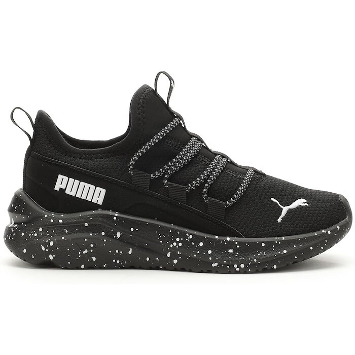 PUMA Unisex Little Kid's Softride One4All Galaxy PS Slip-On Athletic Shoe Black/White - 31028001