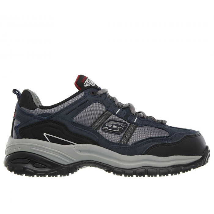 SKECHERS WORK Men's Relaxed Fit Soft Stride Grinnel Composite Toe Work Shoe Navy/Grey - 77013-NVGY