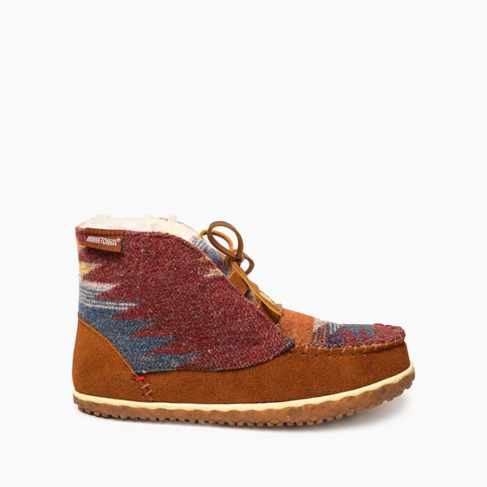 Minnetonka Women's Torrey Slipper Boot Brown Multi - 40143-BNM