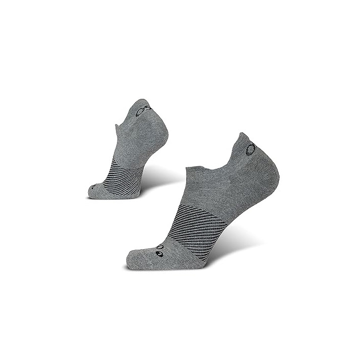 OS1st Wicked Comfort No Show Socks with light compression for maximum cushion, blister protection and breathable fabric (US, Alpha, Medium, Regular, Regular, Charcoal)