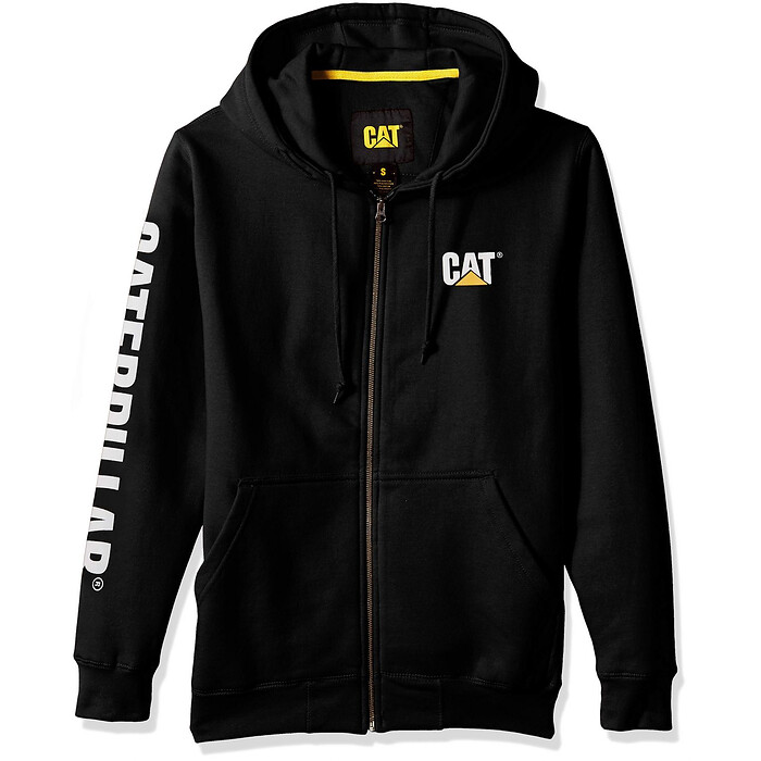 Caterpillar Workwear Men's Full Zip Hoodie Heather Black - W10840-016