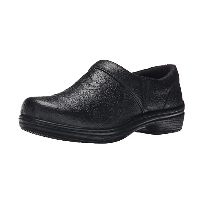 KLOGS Footwear Women's Mission Black Tooled Leather Clog - 3087-0066