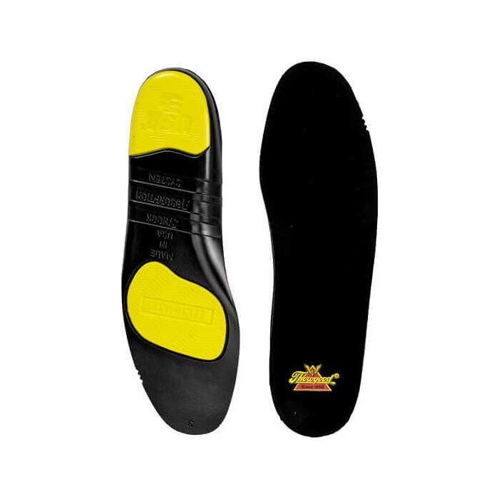 Thorogood Men's Ultimate Shock Absorption Footbeds Replacement Insoles Black (1 pair) - 889-6007