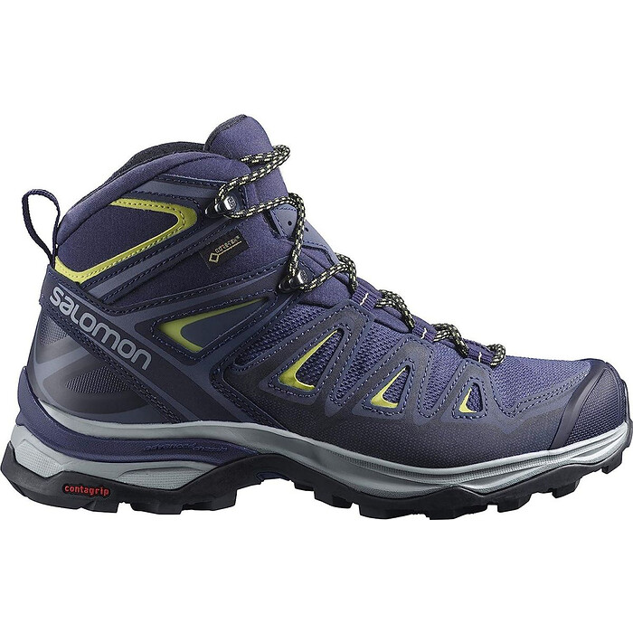 Salomon Women's X Ultra 3 Mid Crown Blue/Sunny Lime/Evening Blue - 398691