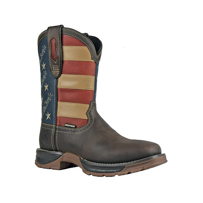 HOSS Men's 10" We The People Soft Toe Waterproof Pull-On Work Boot Brown - 94022