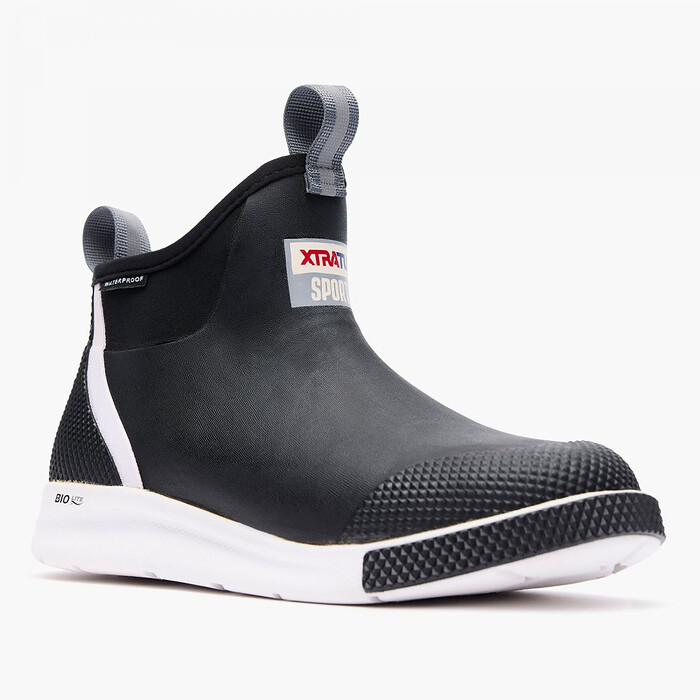 XTRATUF Men's 6" Ankle Deck Boot Sport Black - ADSM000