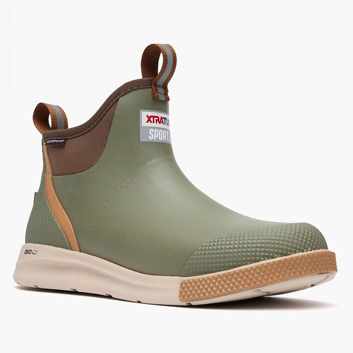 XTRATUF Men's 6" Ankle Deck Boot Sport Olive - ADSM300