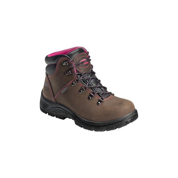 Avenger Women's 6" Framer Steel Toe EH Waterproof Work Boots Brown/Pink - A7125