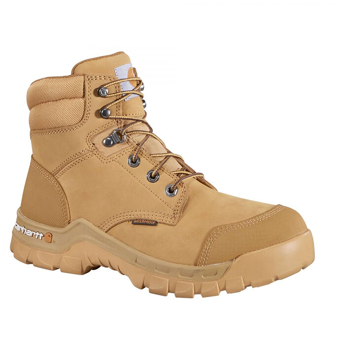 Carhartt Men's 6" Rugged Flex® Soft Toe Waterproof Work Boot Wheat Nubuck - CMF6056