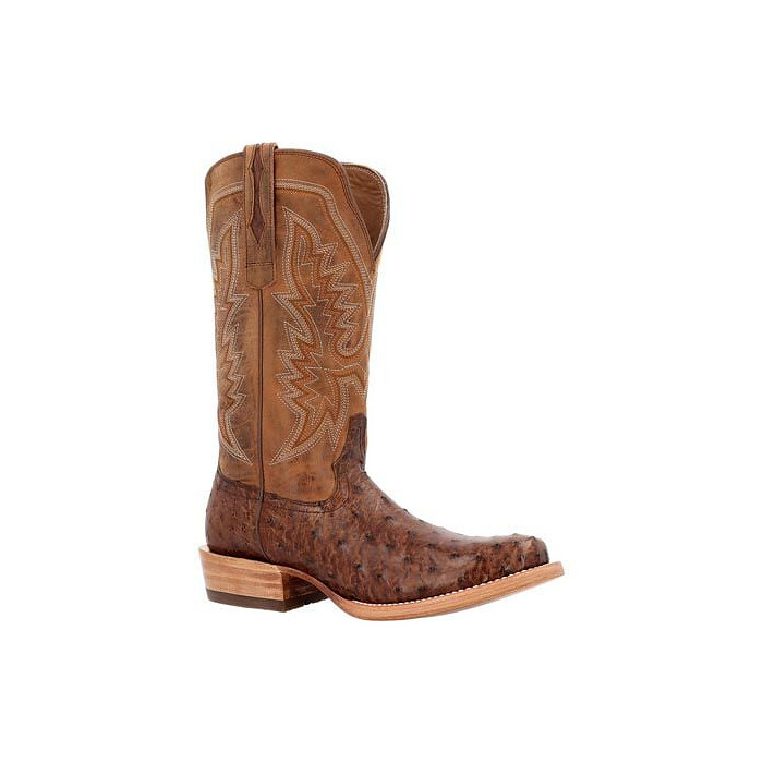 Durango Men's 13" PRCA Collection Full-Quill Ostrich Western Boot Brown - DDB046