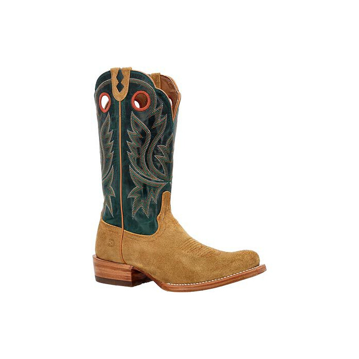 Durango Men's 13" PRCA Collection Roughout Western Boot Goldenrod/Deep Teal - DDB0465