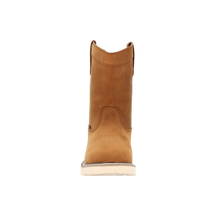 GEORGIA BOOT Men’s 10" Core 37 Wedge Waterproof Steel Toe Pull-On Work Boot Barracuda Gold - GB00696