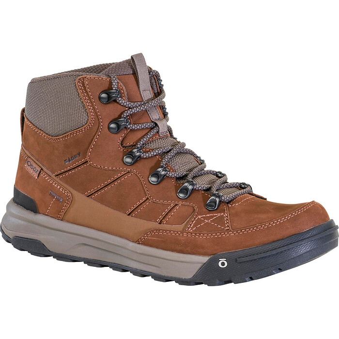 OBOZ Men's Burke Mid Leather Waterproof Grizzly - 79401-Grizzly