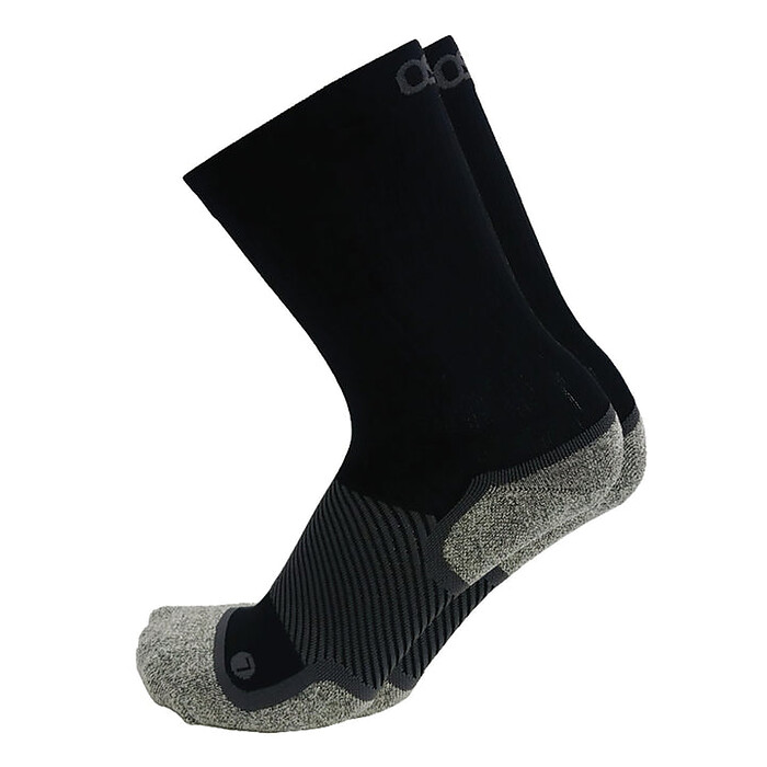 OS1st Unisex WIDE Wellness Performance Crew Socks Black - OS1-3834BX