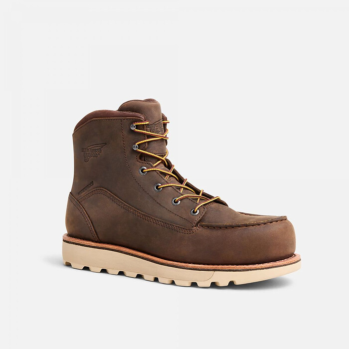 Red Wing Men's 6" Traction Tred Lite Vibram® Composite Toe Waterproof Work Boot Brown - 2440-BROWN