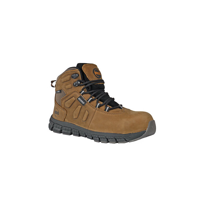 HOSS Men's Tiakboo Ulta Lite Composite Toe Waterproof Work Boot Brown Atlantic Leather - 60406