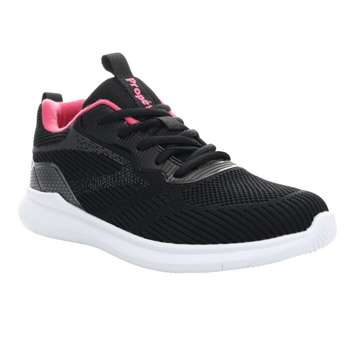 Propet Women's TravelBound Pixel Walking Shoe Black/Pink - WAA232MBP