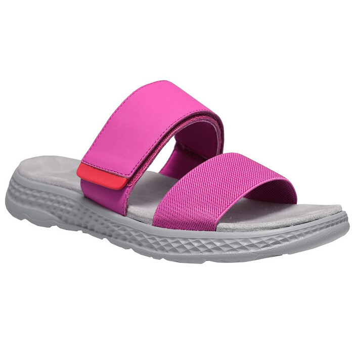 Propet Women's TravelActiv Allegra Slide Sandal Grey/Fuchsia - WST193PGFU