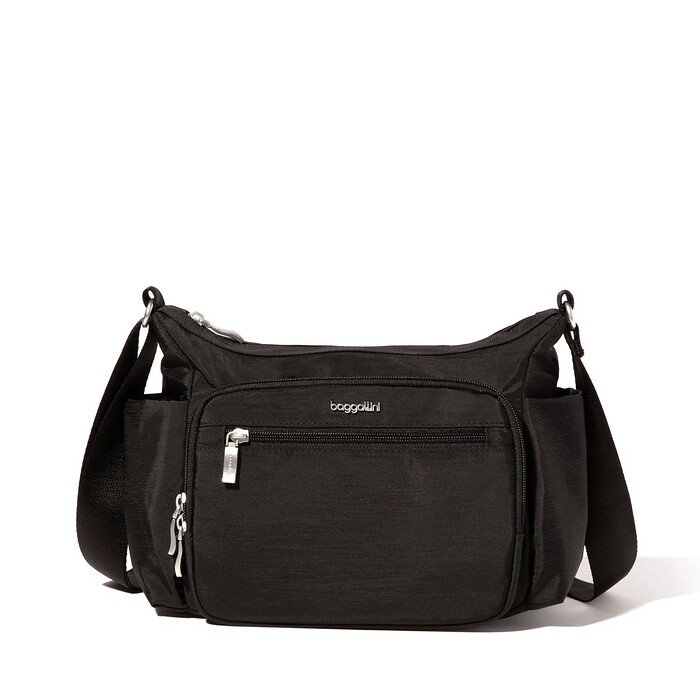 Baggallini Crosstown Hobo Crossbody Black - XTN933-B0001