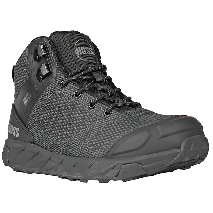 HOSS Men's Buster Hi Nano Composite Toe EH Waterproof Work Shoe Black - 50165