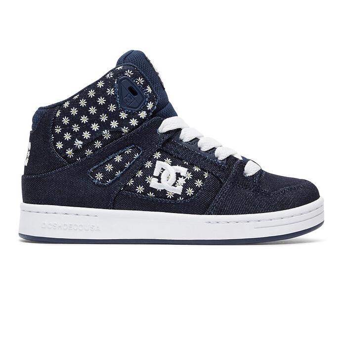 DC Shoes Girls' Rebound TX SE Shoes Black/White/Blue - ADGS100071-DNM