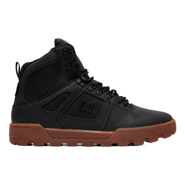 DC Shoes Men's Pure High-Top Winter Shoes Black/Gum - ADYB100018-BGM