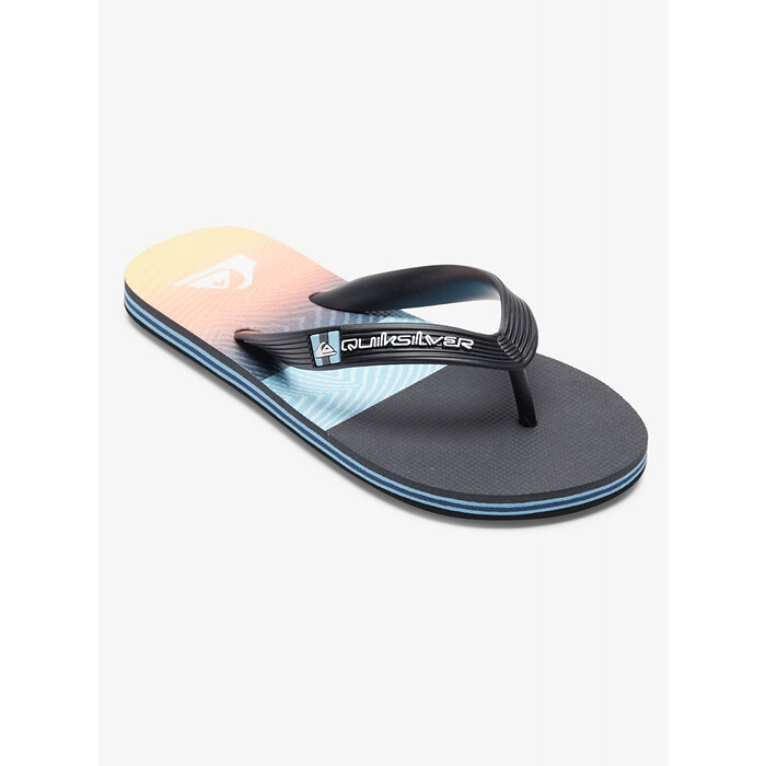 Quiksilver Boys' Molokai Panel Flip Flop Sandals Black/Orange/Grey - AQBL100577-XKNS