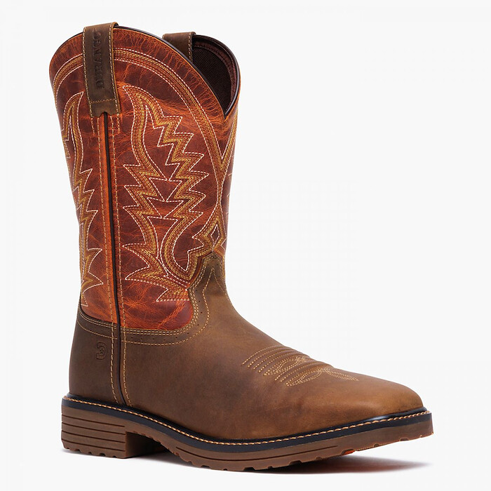 Durango Men's Workhorse Work Boot Bark Tan Saddle/Rusty Blaze - DDB0528
