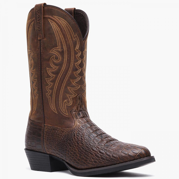 Durango Men's Shyloh Western Boot Cigar Croco/Trail Brown - DDB0532