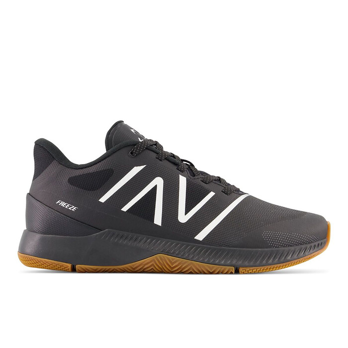 New Balance Unisex FreezeLX v4 Box Lacrosse Shoe Black/Gum/White - FREEZBB4