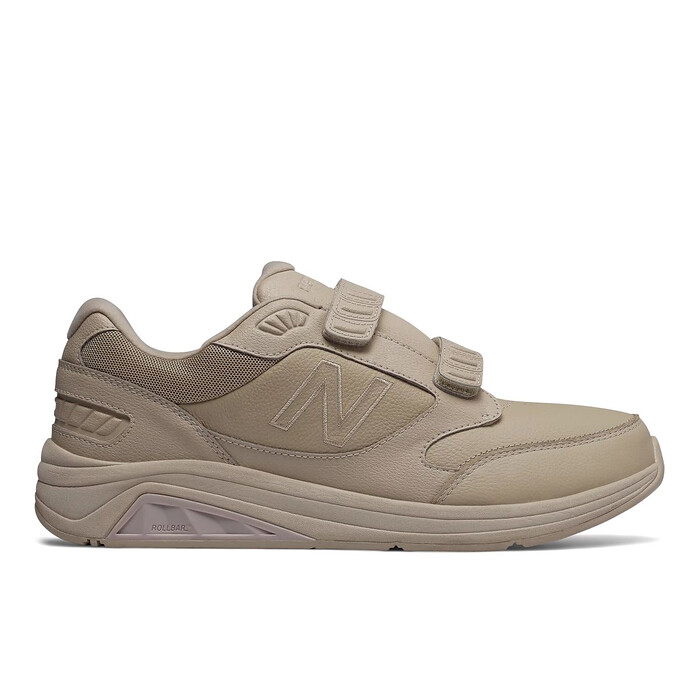 New Balance Men's Hook & Loop Leather 928v3 Walking Shoe Tan - MW928HN3
