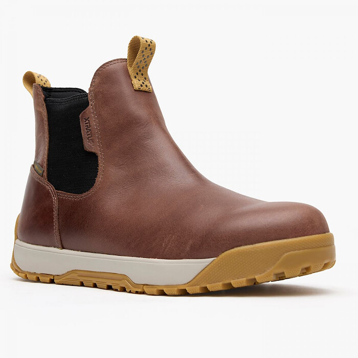 XTRATUF Men's Leather Ankle Waterproof Deck Boot Earth Brown - XMABL900