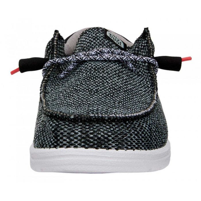 HEY DUDE Shoes Men's Wally Funk Open Mesh Black/White - 40898-066 HEY DUDE Shoes Men's Wally Funk Open Mesh Black/White - 40898-066