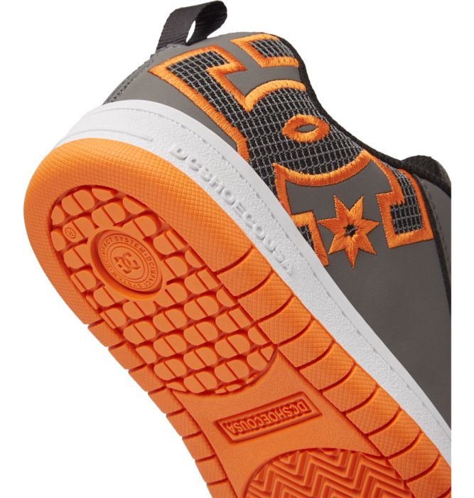 DC Shoes Unisex Kids' Court Graffik Shoes Grey/Orange - ADBS100207-GO6