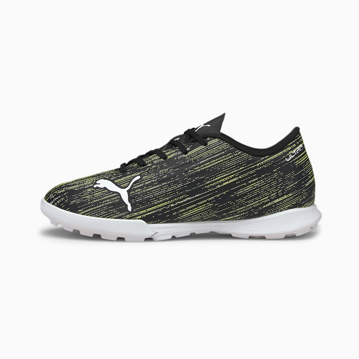 PUMA Unisex Kids' Ultra 4.2 Jr Turf Training Soccer Shoe Puma Black/Puma White/Yellow Alert - 10636702