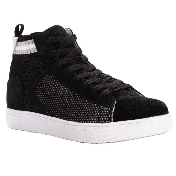 Propet Women's Nova High Top Slip Resistant Work Shoes Black/White - WCS072SBW