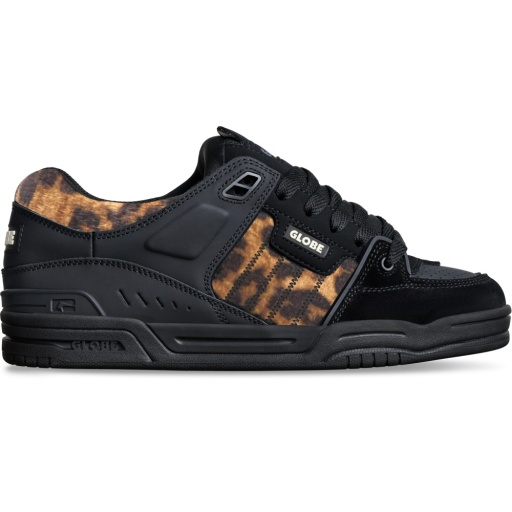 Globe Men's Fusion Skate Shoe Black/Leopard - GBFUS-10220