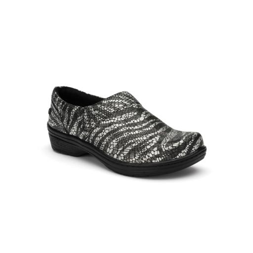 KLOGS Women's Mission Silver Zebra Patent Leather Clog - 3087-0542