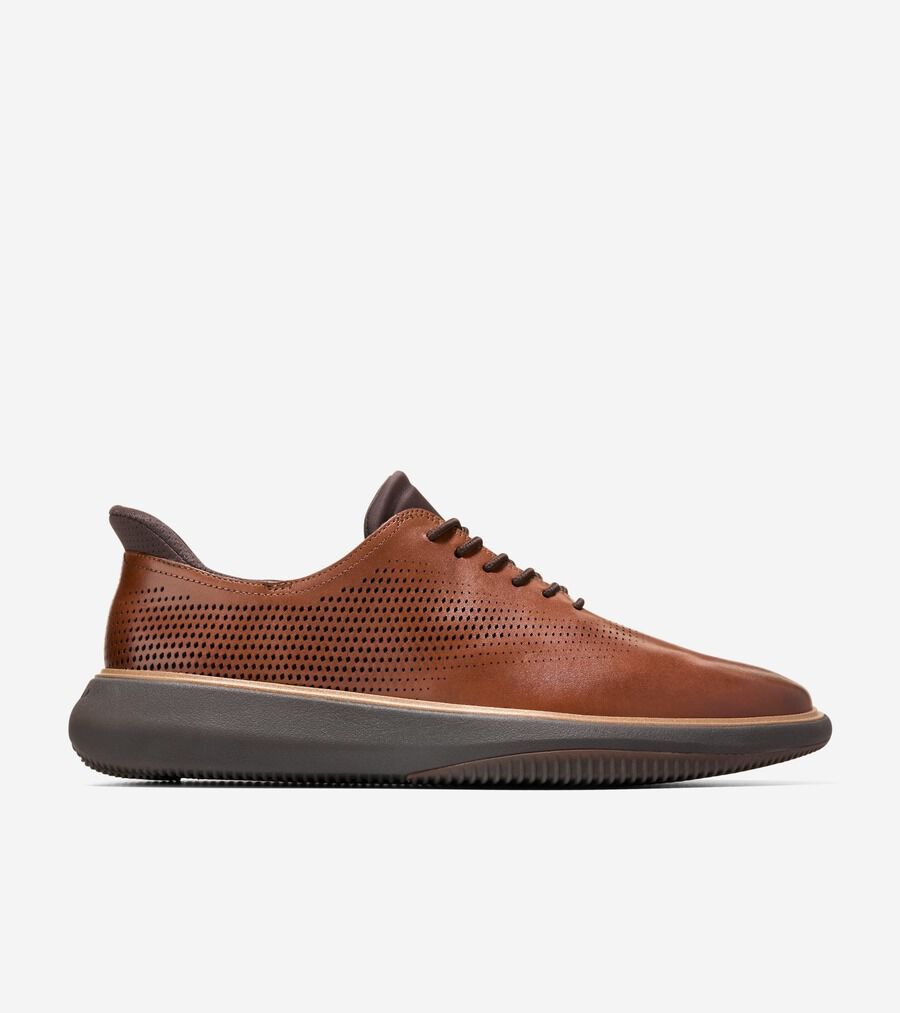 Cole Haan Men's Grand Phaze Laser Quick-On Oxford British Tan/Natural/Java - C43898