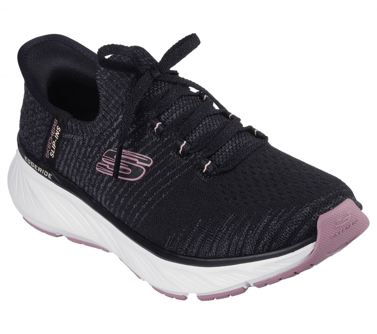 Skechers Women's Slip-Ins: Relaxed Fit Edgeride - Impression Black/Pink - 150470 product image view 2