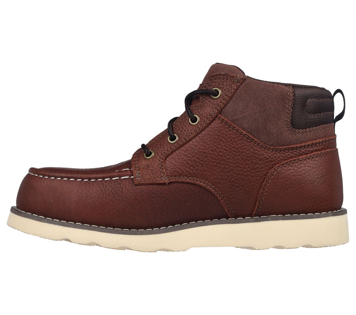 SKECHERS WORK Men's Kadmiel - Kaed ST Steel Toe Work Boot Dark Brown - 200079-DK product image view 5