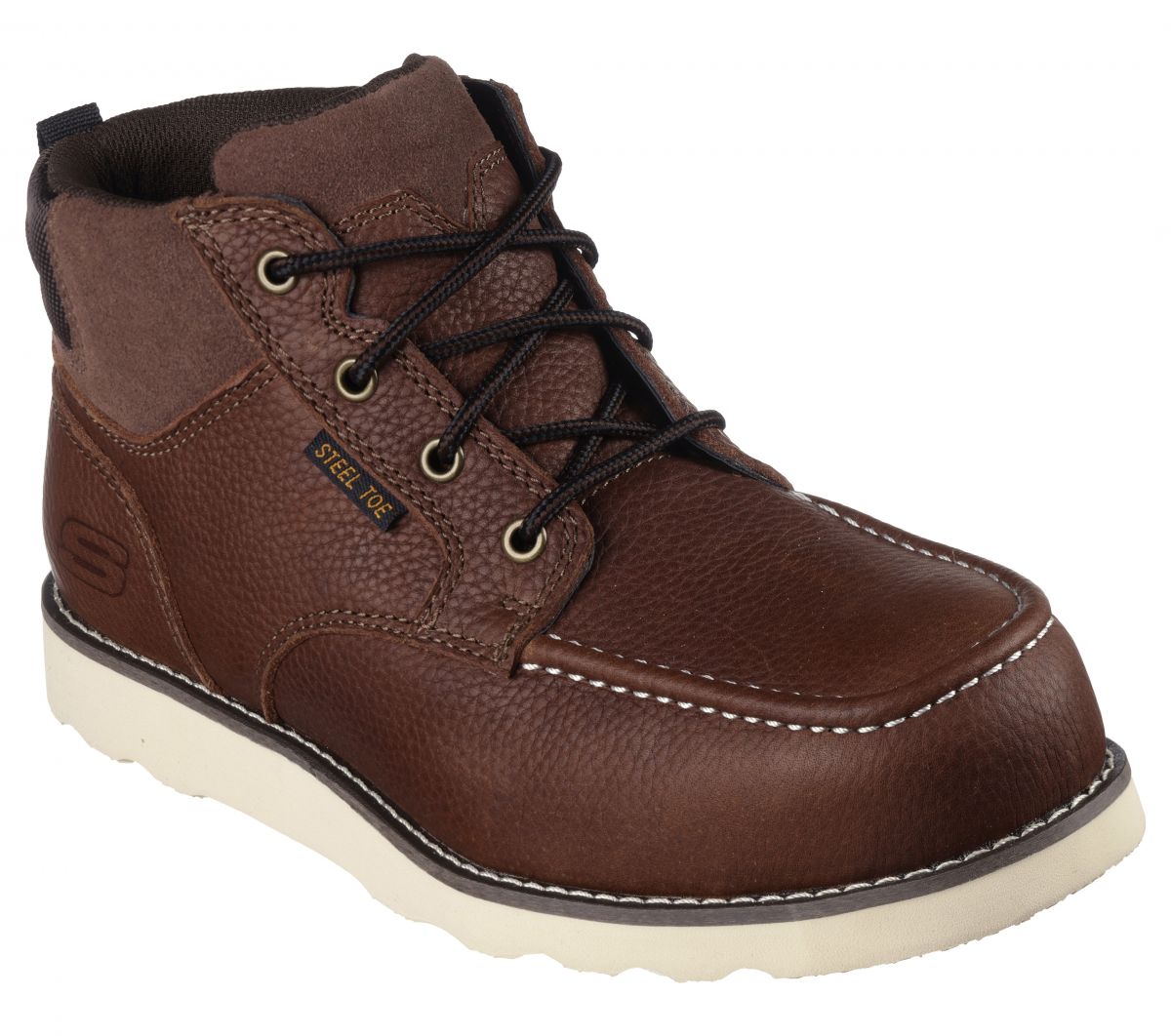 SKECHERS WORK Men's Kadmiel - Kaed ST Steel Toe Work Boot Dark Brown - 200079-DK product image view 2