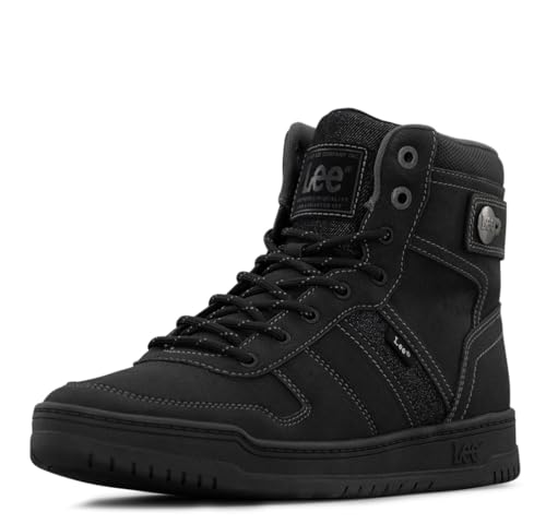 Lee Men's Noah Hi Sneaker, Black, 10, Black