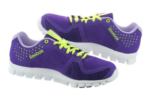 Reebok Women's YourFlex Run 4.0 Running Shoe, Ultraviolet/Neon Yellow/Crisp Purp - Picture 4 of 12