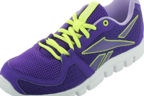Reebok Women's YourFlex Run 4.0 Running Shoe, Ultraviolet/Neon Yellow/Crisp Purp - Picture 7 of 12